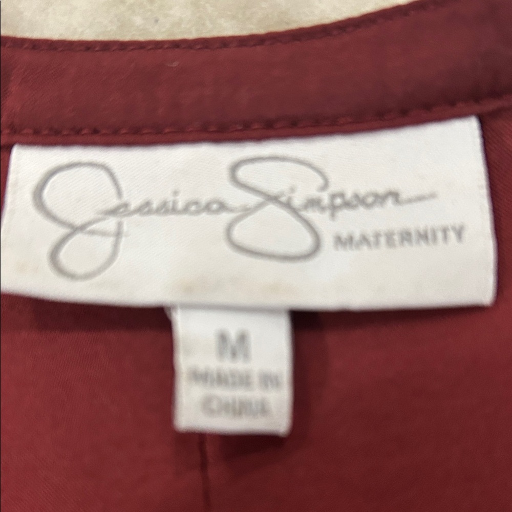 Jessica Simpson Deep Red Ruffle Blouse ❤️❤️ - Picture 3 of 4